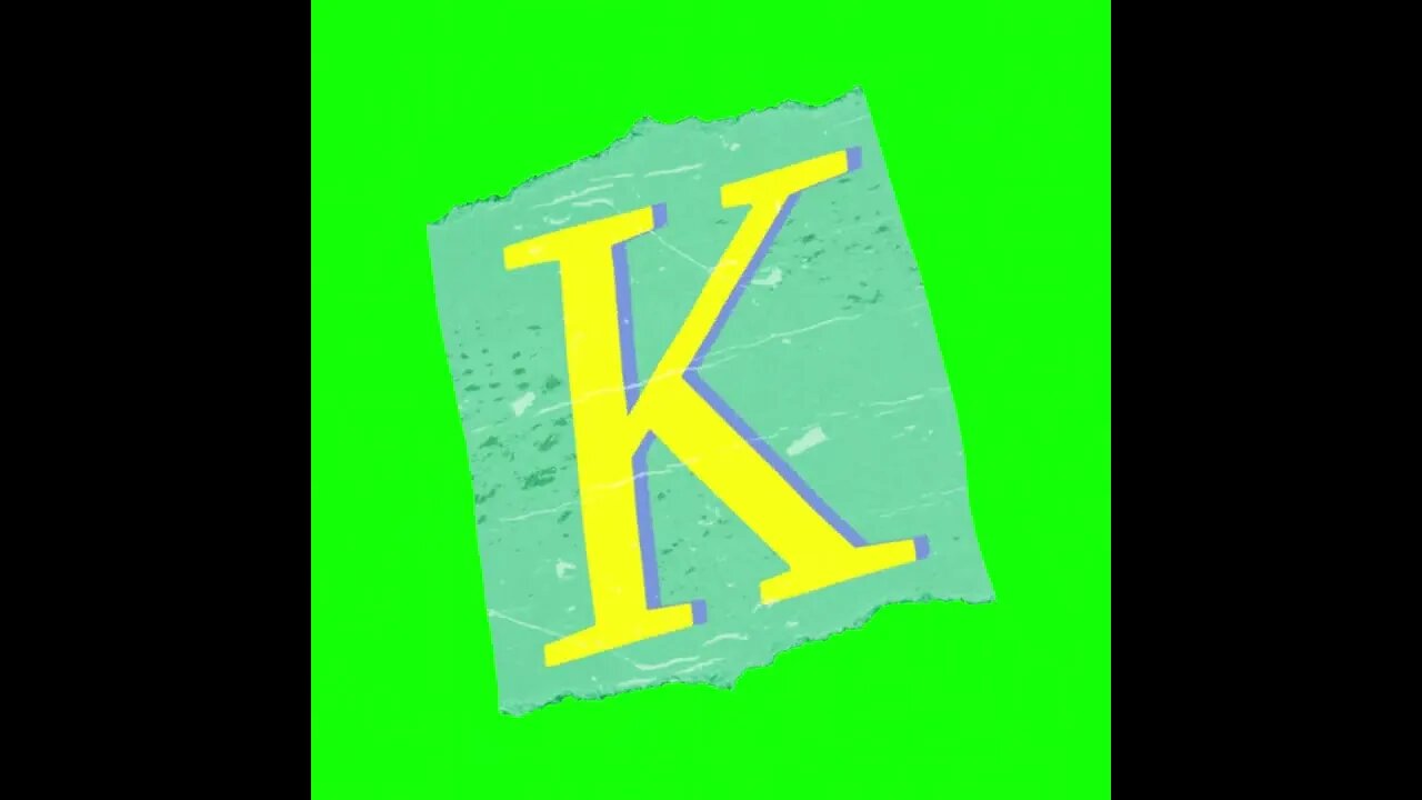 letra K - tela verde @ScanPlay ​