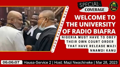 Welcome To The University Of Radio Biafra | Hausa-Service 2 | Host: Mazi Nwachineke | Mar 28, 2023