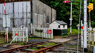 RIDING THE RAILS AT LATHALMOND HALT, SCOTLAND.