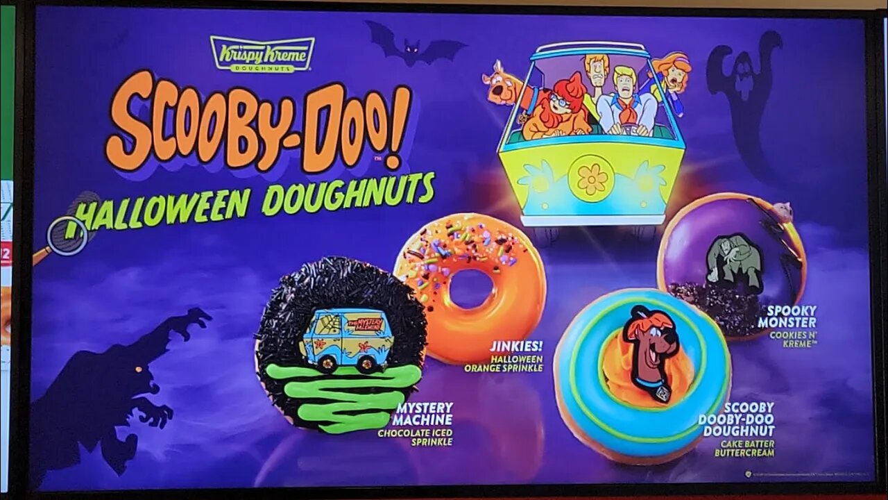 Scooby snacks at Krispy Kreme Scooby-Doo Doughnuts 🍩 Halloween 🎃