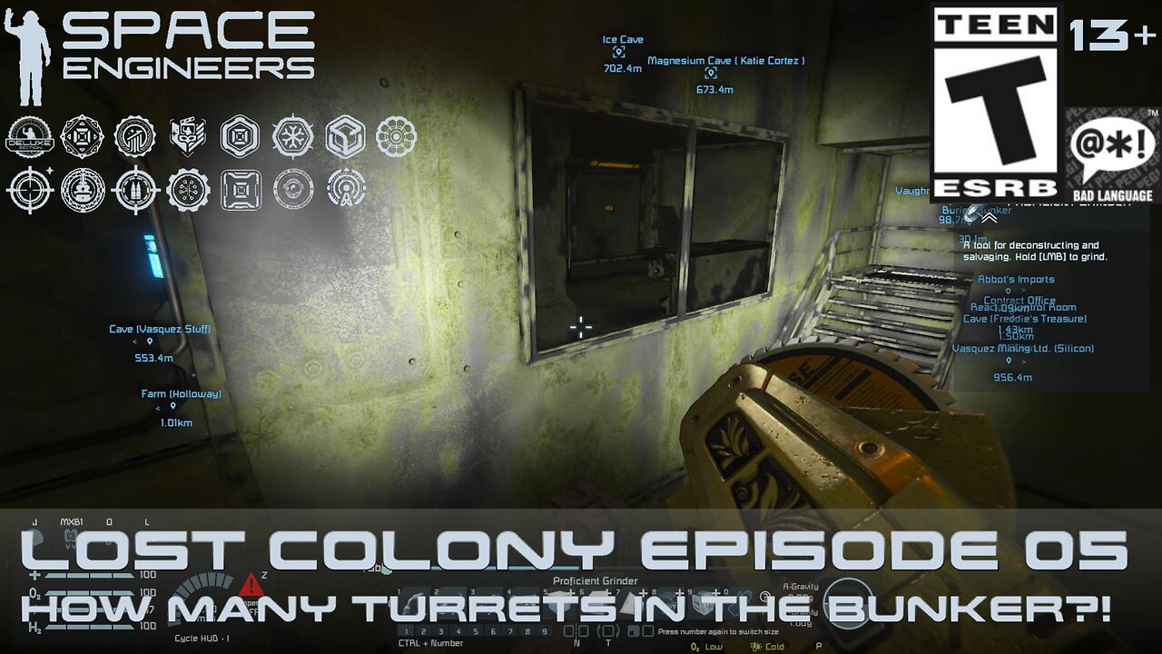 Space Engineers 2024 (Lost Colony Episode 05) How many Turrets in the Bunker?!