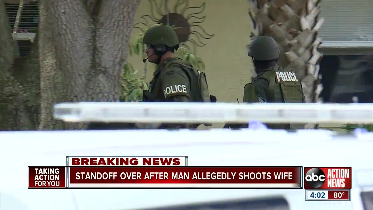 SWAT standoff over man allegedly shooting wife