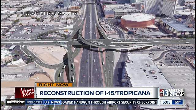 Major construction scheduled for I-15 at Tropicana