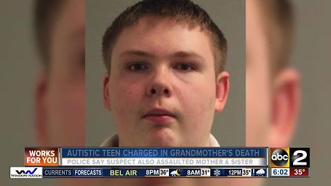 Autistic teen charged in grandmother's death