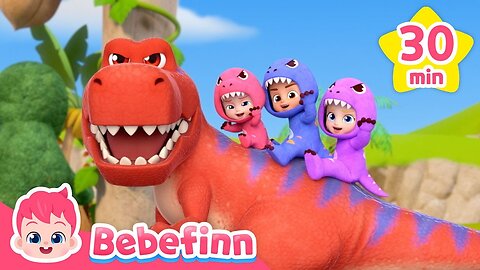 Meet T-Rex and Other Dinosaur FriendsㅣBebefinn Best SongsㅣNursery Rhymes for Kids