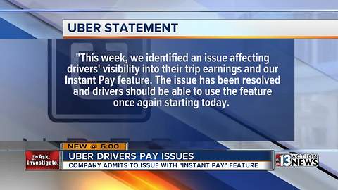 Uber driver pay issues