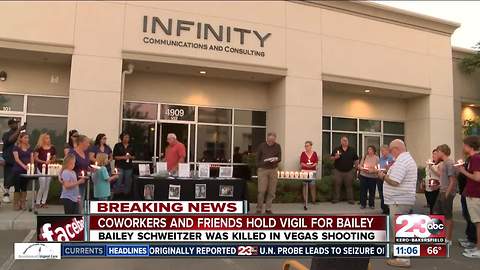 Coworkers and friends hold vigil for Bailey