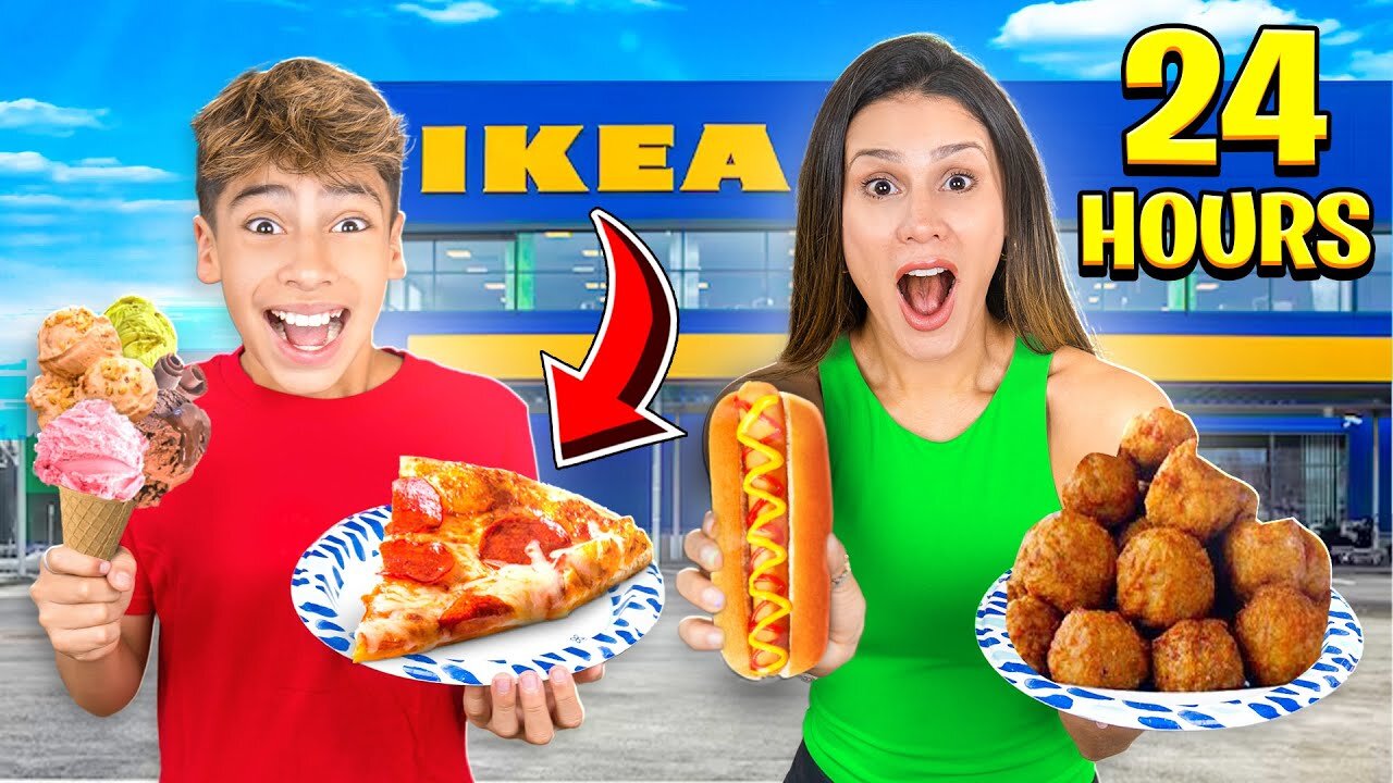 Eating Only iKEA FOOD For 24 HOURS!!