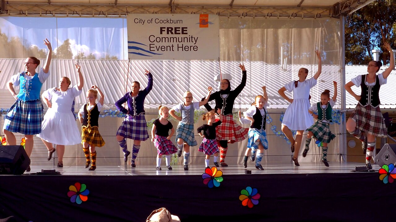 Scottish Highland Dancing and Bagpipes at Cockburn Cultural Fair in Australia