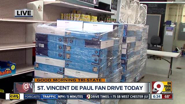 St. Vincent De Paul holds fan drive today