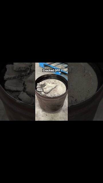 Worst crack on this DPF filter #dpfclean #emissions #dpf