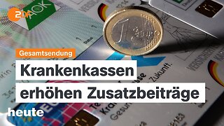 heute 19:00 Uhr vom 20.12.2024: Krankenkassen erhöhen Beiträge, Tarifstreit VW, Politbarometer