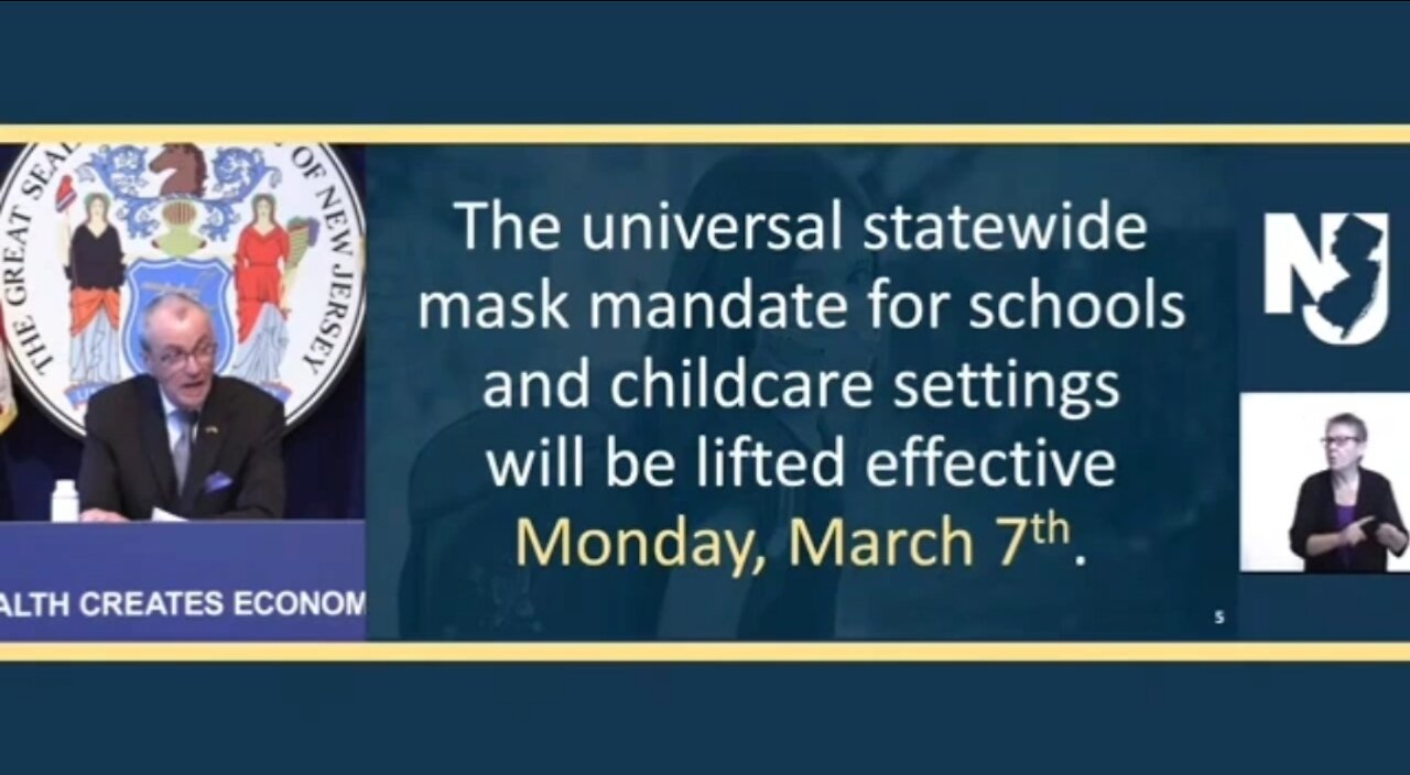 NJ Gov: We Are Lifting Mask Mandates For Schools March 7th