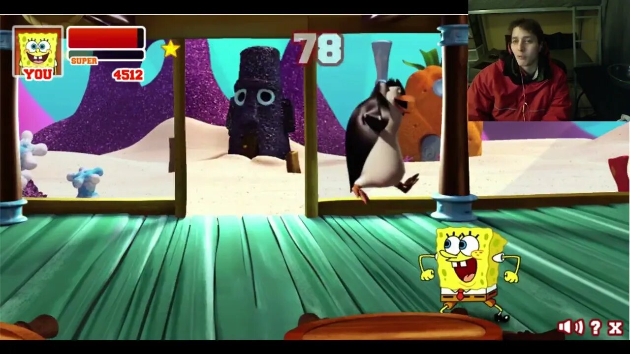 Rico The Penguin VS SpongeBob SquarePants In A Nickelodeon Super Brawl 2 Battle With Live Commentary