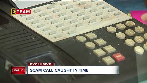 Scam call caught in time