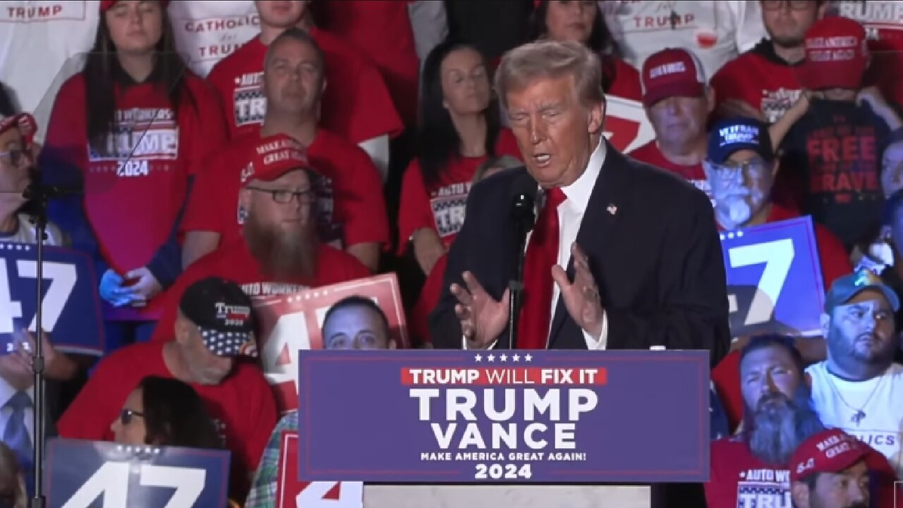 LIVE ~ President Donald Trump Speaks at a Rally in Warren, Michigan ~ November 1 2024