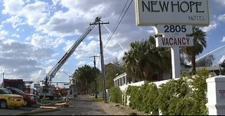 AT THE SCENE: 2-alarm fire at motel near downtown Las Vegas