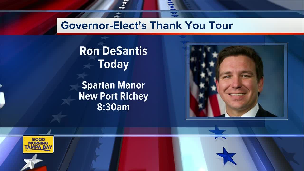 Gov.-elect DeSantis begins ‘thank you’ stops across Florida