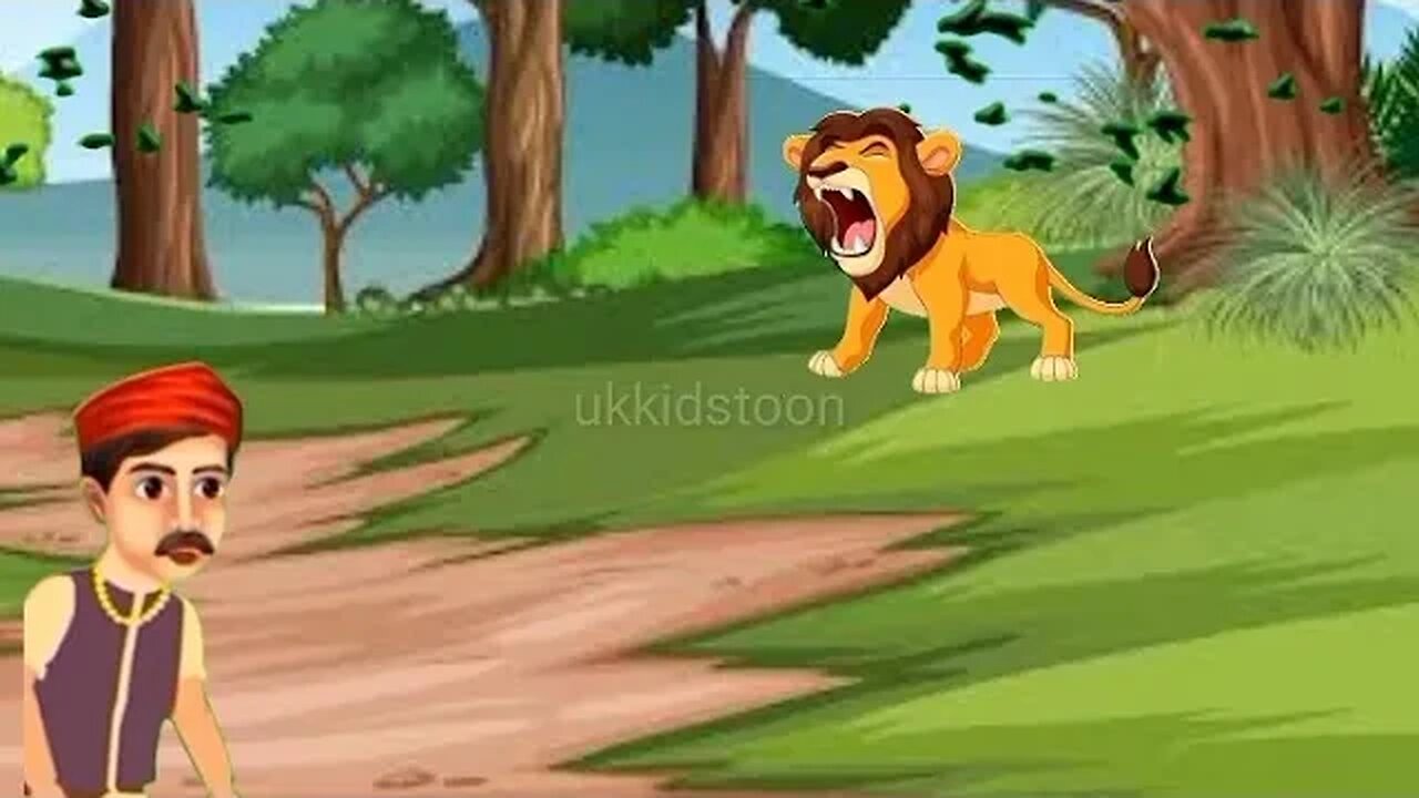 Bhola Ram and lion's story भोला राम और शेर की कहानी #viral #cartoon #animation #story #moralstories