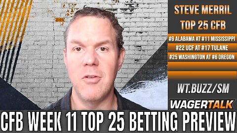 College Football Week 11 Picks and Odds | Top 25 College Football Betting Preview & Predictions