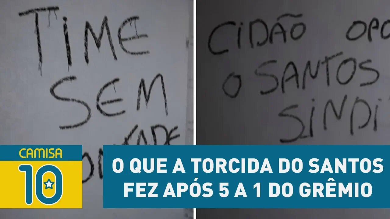 OLHA o que a torcida do SANTOS fez após 5 a 1 do GRÊMIO!