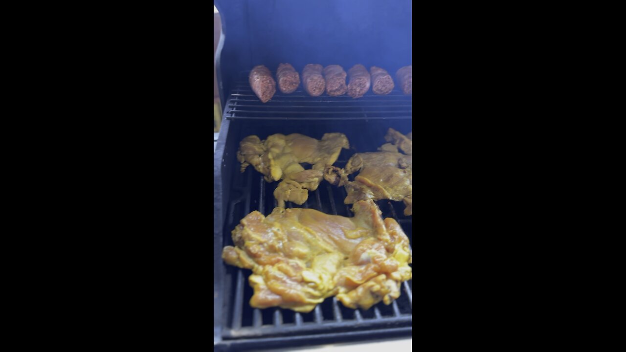 Grilling a feast