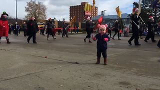 Toddler Joins Parade Party