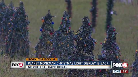 Planet Monkman Christmas Light Show returns