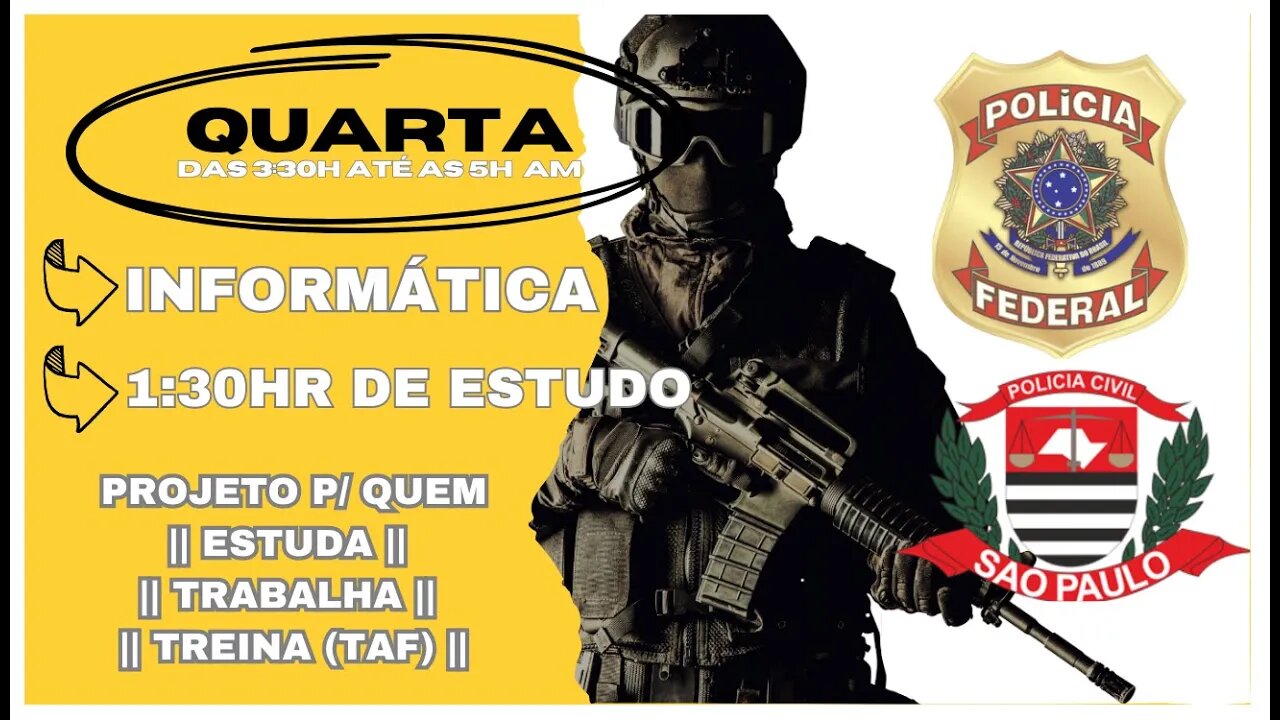 #44 Estude Comigo | Polícia Federal Agente/Escrivão || PCSP 👉 Motivação p/ o Combate