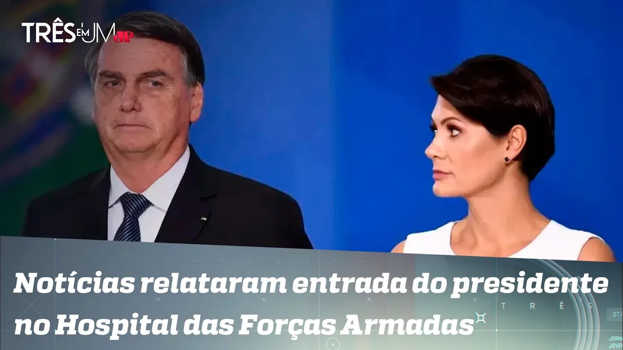 Michelle, Bia Kicis e Braga Netto desmentem internação de Bolsonaro