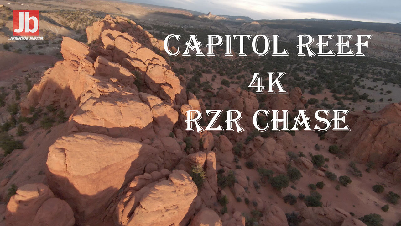 Capitol Reef National Park 4k RZR Chase Offroad (Drone Crash)