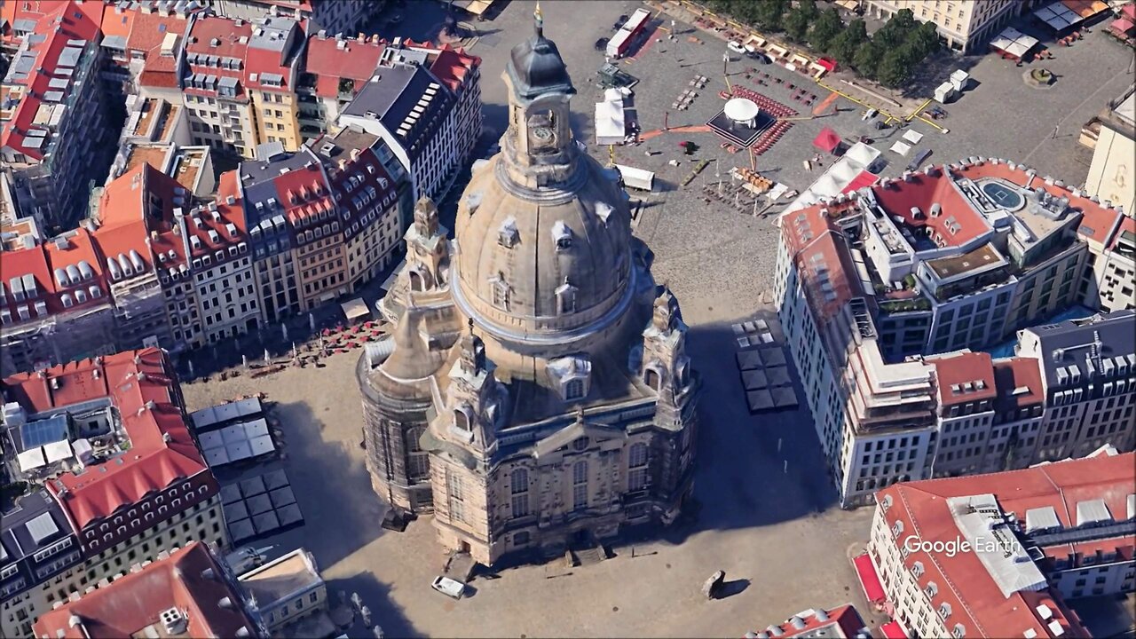 The Frauenkirche is a Lutheran church in Dresden Germany