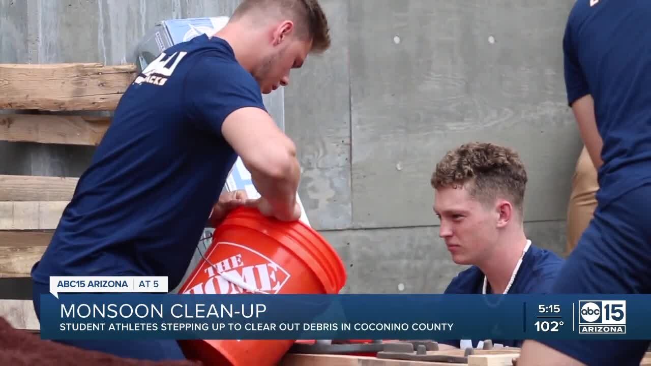 Student athletes step up to clear out debris in Coconino County