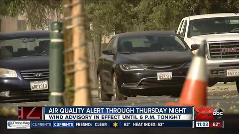 Strong winds and blowing dust cause dangerous weather conditions