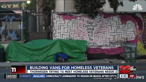 Building vans for homeless veterans