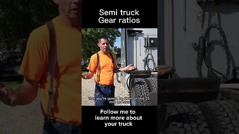 Gear ratios / differential ratios for semi truck - what you should know #shorts