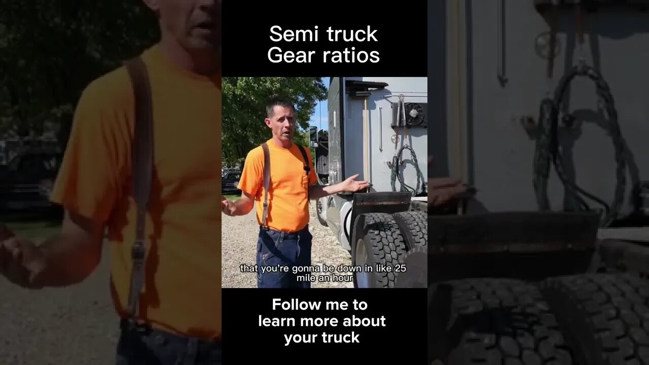 Gear ratios / differential ratios for semi truck - what you should know #shorts