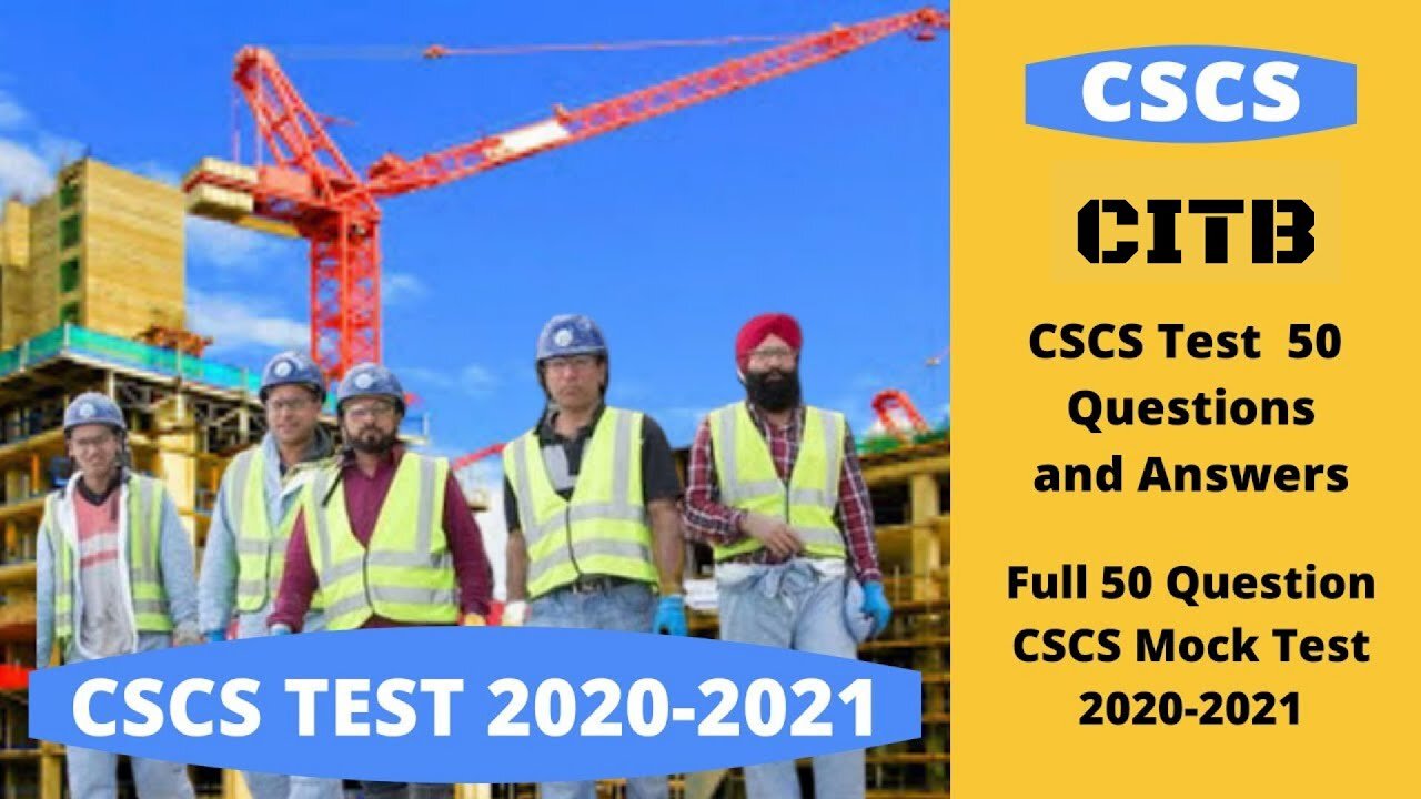 Free CSCS Mock Test Practice Full New 50 Different Questions And Answers 2020 - 2021 Video 4 .