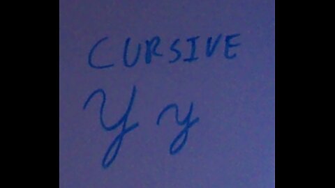 Cursive Letter Y