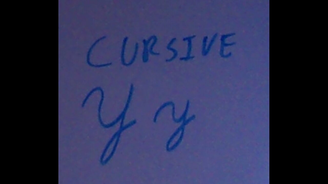 Cursive Letter Y