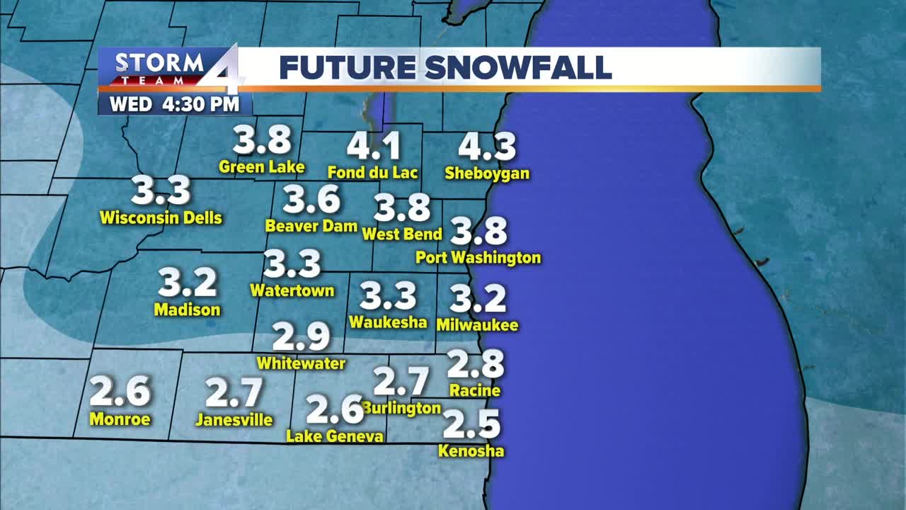 Light, fluffy snow overnight