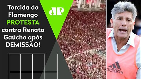 XINGOU RENATO GAÚCHO! OLHA como a torcida do Flamengo PROTESTOU no jogo contra o Ceará!