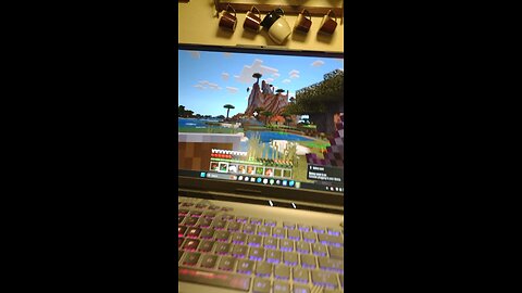 Minecraft on my dad's computer.