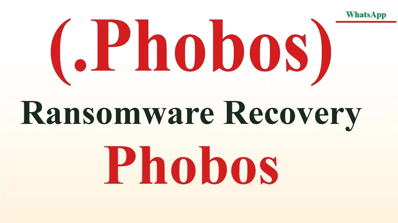 How to Remove and Decrypt the Phobos (.phobos) Ransomware Virus! How to Protect Your Data!