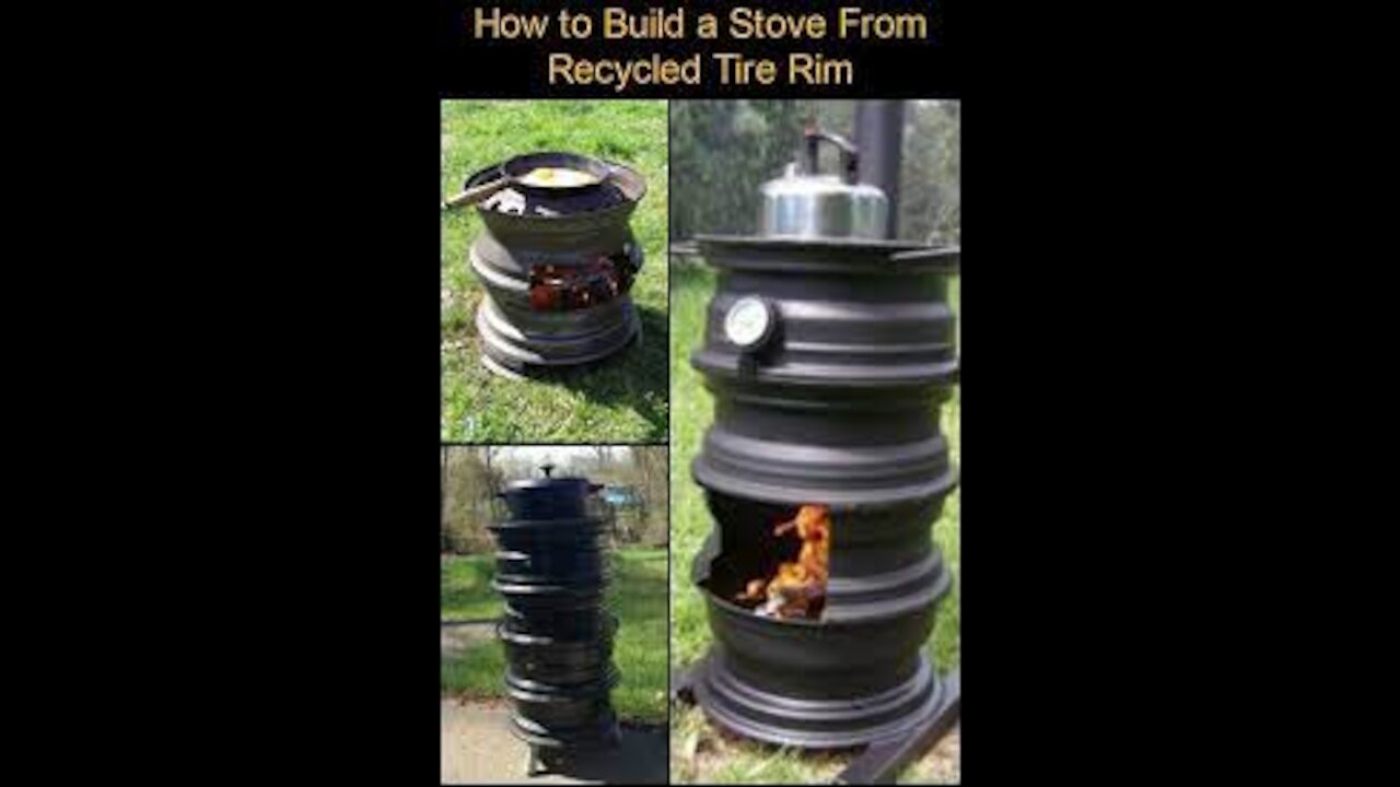 4 OLD CAR WHEELS (RIMS) ___ WHAT YOU CAN DO FROM OLD CAR WHEELS _ DIY Stove from CAR RIMS(720P_HD)