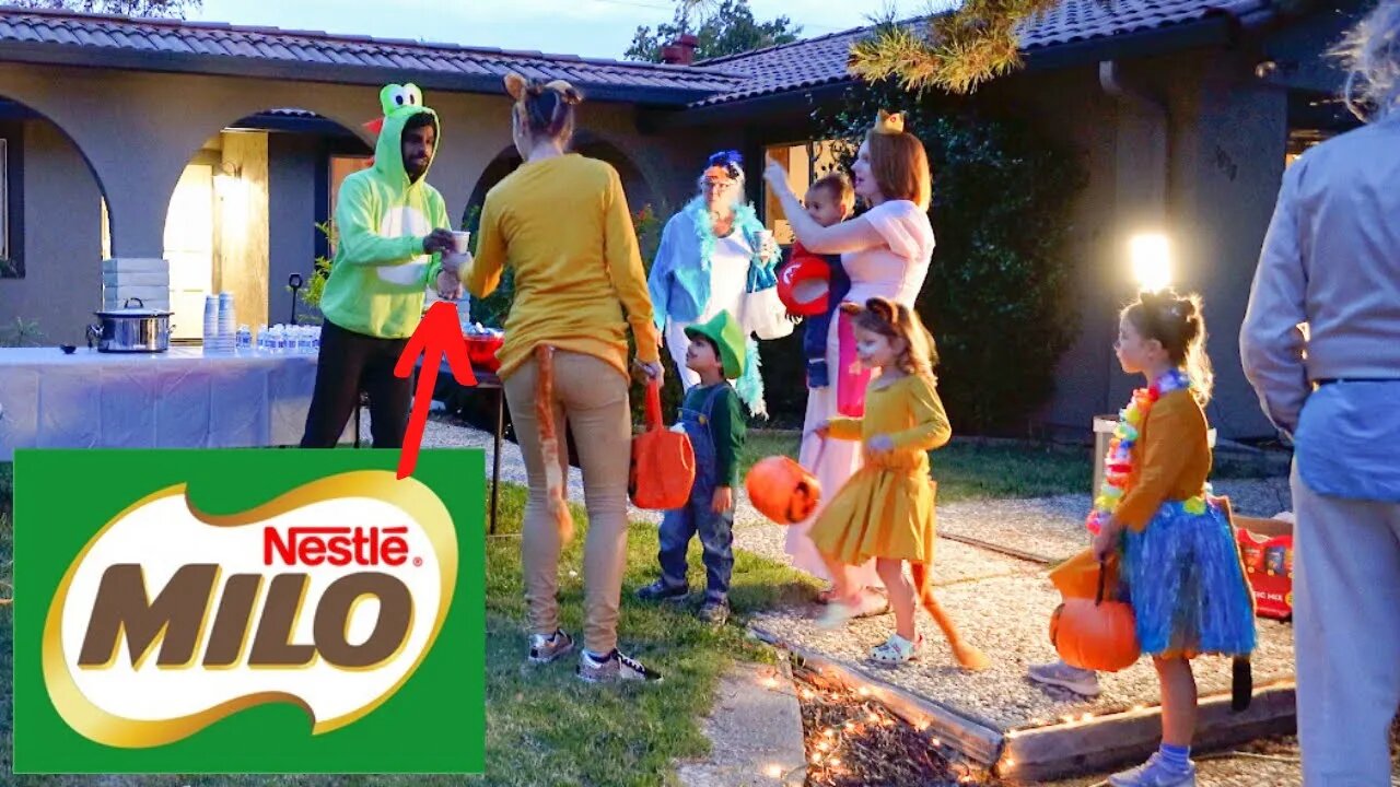 We gave Malaysian MILO to our neighbors on Halloween