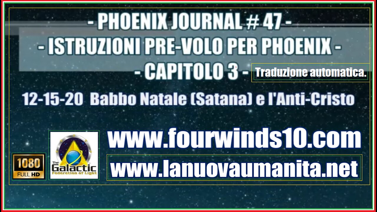 PHOENIX JOURNAL , 47 , ISTRUZIONI PRE VOLO , PER PHOENIX , CAPITOLO 3 .