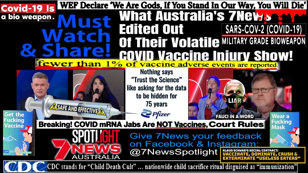 MUST WATCH: What Australia's 7News Edited Out Of Their Volatile COVID Vaccine Injury Show!