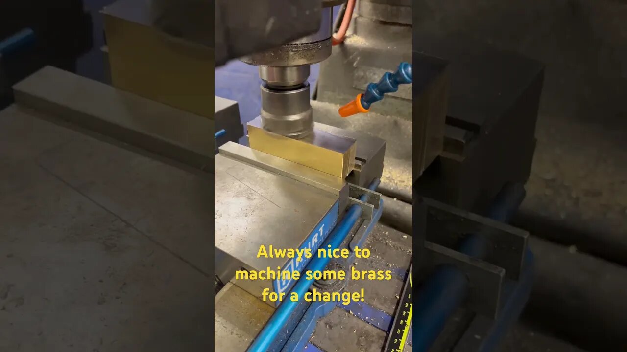 Machining some brass Prentiss vise jaws #machineshop #cnc #machinist #shorts #diy