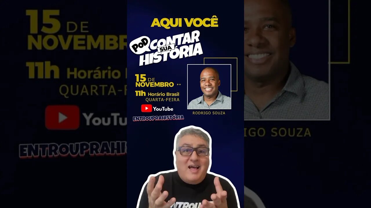 AQUI VOCÊ POD CONTAR SUA HISTÓRIA! | Convidado: RODRIGO SOUZA #trajetória #empreendedor #superação